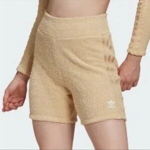 Adidas Fuzzy Knit Shorts Hazy Beige